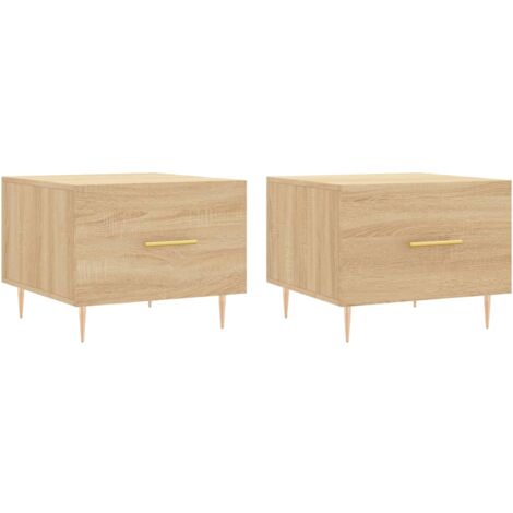 Tables basses 2 pcs chêne sonoma 50x50x40 bois d'ingénierie (1/5)