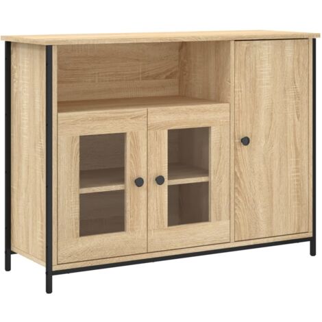 Buffet chêne sonoma 100x35x75 bois d'ingénierie (1/5)