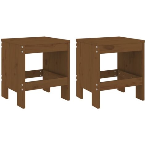 Tabourets de jardin 2 pcs marron miel 40x36x45 pin massif (1/5)