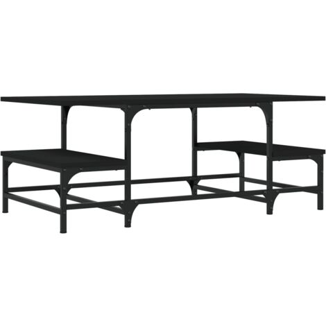 Table basse noir 100x50,5x40 bois d'ingénierie (1/5)