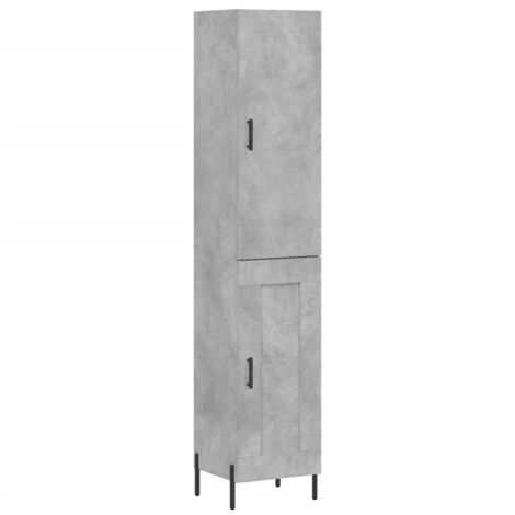 Buffet haut Gris béton 34,5x34x180 Bois d'ingénierie (1/5)