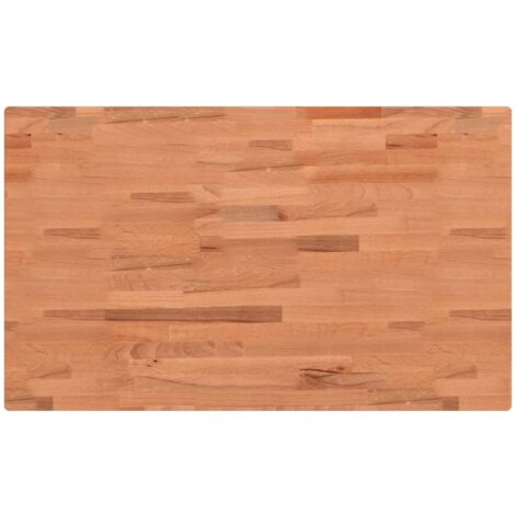Dessus de table 100x60x4 rectangulaire bois massif de hêtre (1/5)