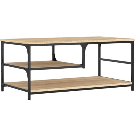 Table basse chêne sonoma 90x49x40 bois d'ingénierie (1/5)