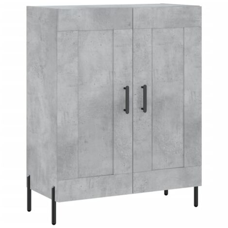 Buffet gris béton 69,5x34x90 bois d'ingénierie (1/5)