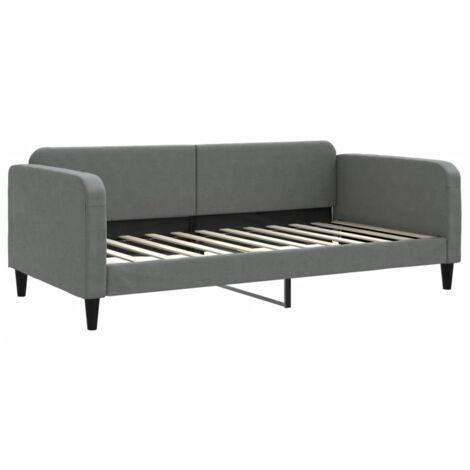 Lit de repos gris foncé 100x200 tissu (1/5)