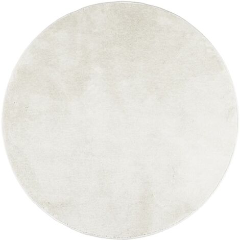 Tapis OVIEDO à poils courts crème Ø 120cm (1/5)