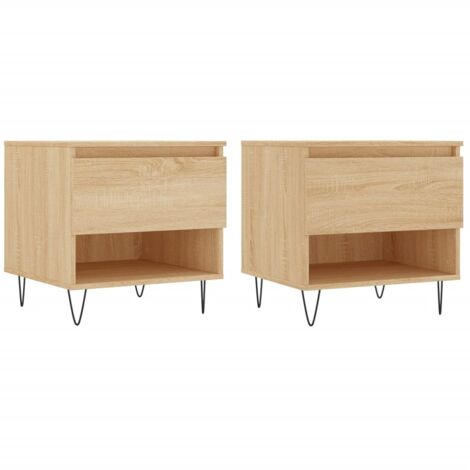 Tables basses 2 pcs chêne sonoma 50x46x50 bois d'ingénierie (1/5)