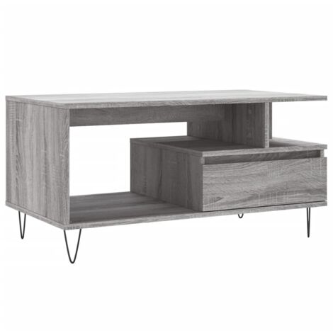 Table basse Sonoma gris 90x49x45 Bois d'ingénierie (1/5)