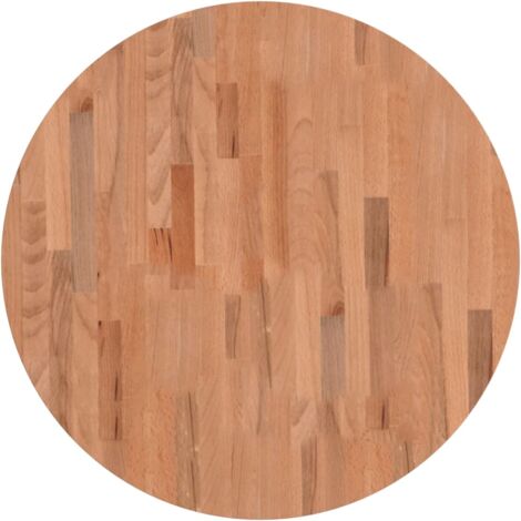 Dessus de table Ø70x2,5 rond bois massif de hêtre (1/5)