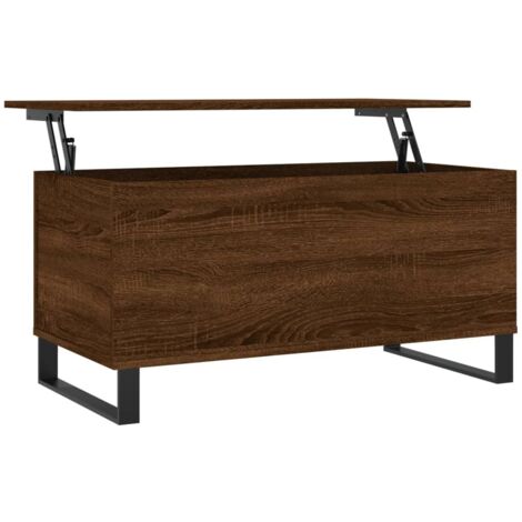 Table basse Chêne marron 90x44,5x45 Bois d'ingénierie (1/5)