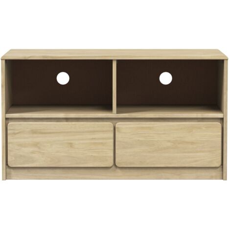 Meuble TV SAUDA chêne 99x43x55 bois de pin massif (1/5)