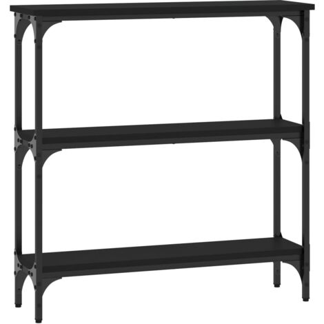 Table console noir 75x22,5x75 bois d'ingénierie (1/5)