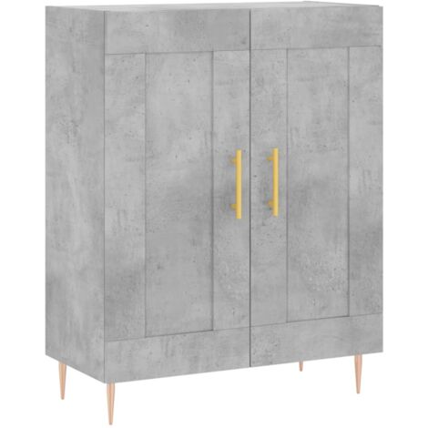Buffet gris béton 69,5x34x90 bois d'ingénierie (1/5)