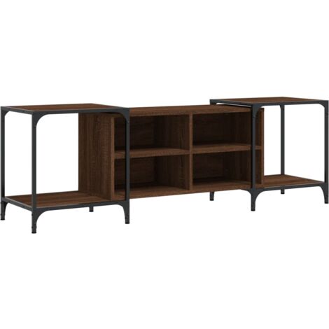 Meuble TV chêne marron 153x37x50 bois d'ingénierie (1/5)