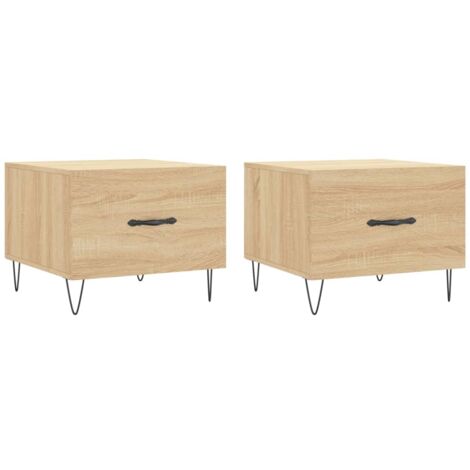 Tables basses 2 pcs chêne sonoma 50x50x40 bois d'ingénierie (1/5)