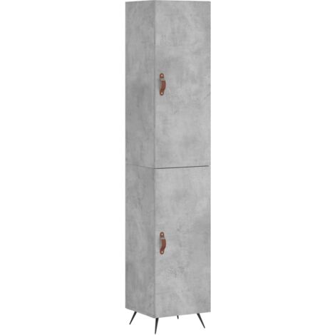 Buffet haut Gris béton 34,5x34x180 Bois d'ingénierie (1/5)