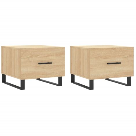 Tables basses 2 pcs chêne sonoma 50x50x40 bois d'ingénierie (1/5)