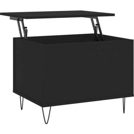 Table basse Noir 60x44,5x45 Bois d'ingénierie (1/5)