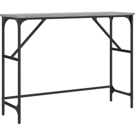Table console sonoma gris 100x32x75 bois d'ingénierie (1/5)