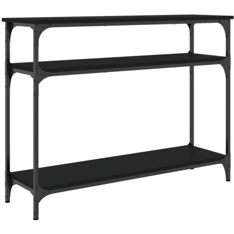 Table console noir 100x29x75 bois d'ingénierie (1/5)