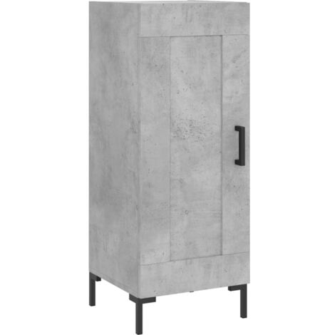 Buffet Gris béton 34,5x34x90 Bois d'ingénierie (1/5)