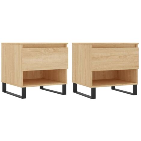 Tables basses 2 pcs chêne sonoma 50x46x50 bois d'ingénierie (1/5)