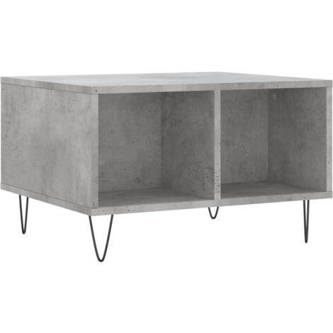 Table basse Gris béton 60x50x36,5 Bois d'ingénierie (1/5)