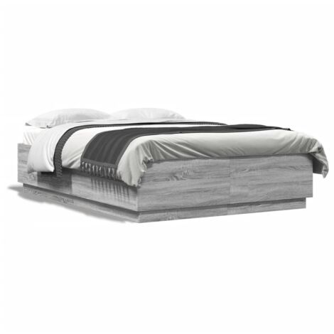 Cadre de lit sonoma gris 140x200 bois d'ingénierie (1/5)