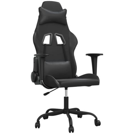 Chaise de jeu de massage noir similicuir (1/5)