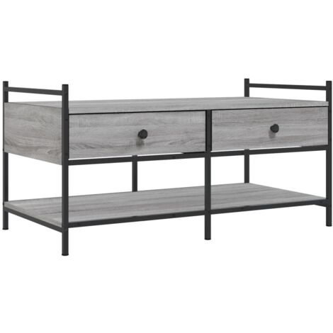 Table basse sonoma gris 99x50x50 bois d'ingénierie (1/5)