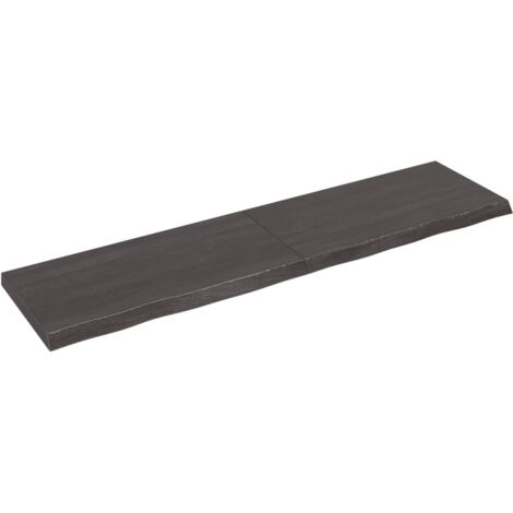 Dessus de table gris foncé bois chêne massif traité (1/5)