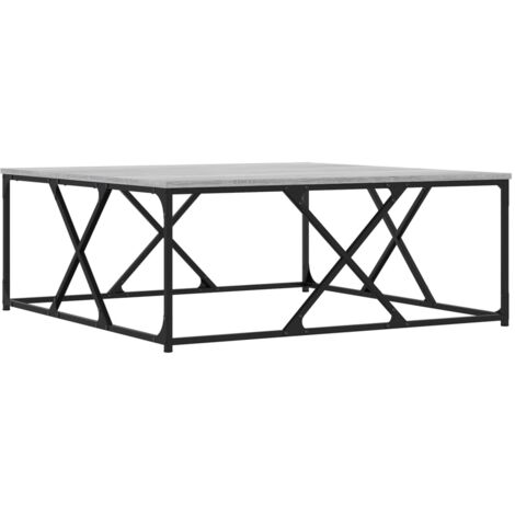 Table basse sonoma gris 100x100x40 bois d'ingénierie (1/5)