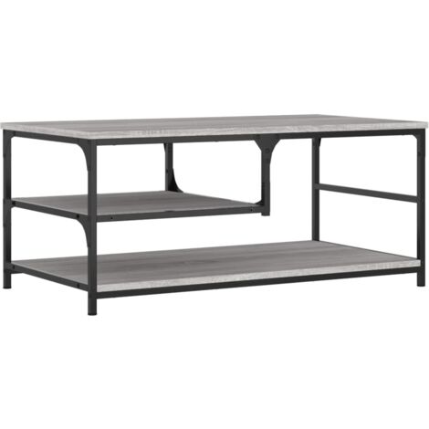 Table basse sonoma gris 90x49x40 bois d'ingénierie (1/5)