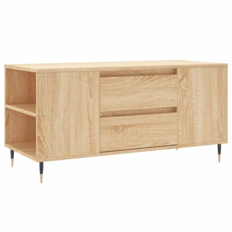 Table basse chêne sonoma 102x44,5x50 bois d'ingénierie (1/5)