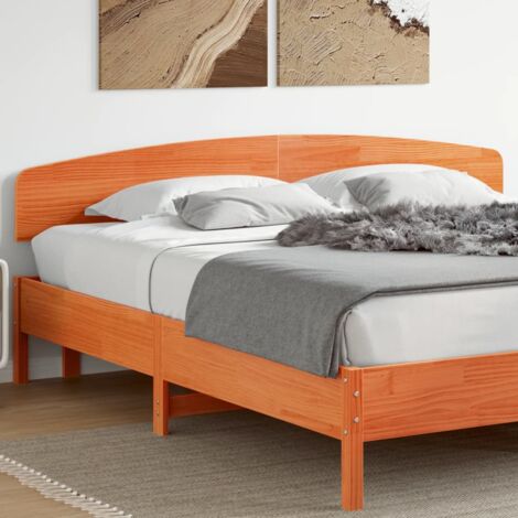 Tête de lit marron 180cm bois massif de pin (1/5)