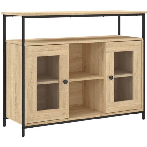 Buffet chêne sonoma 100x35x80 bois d'ingénierie (1/5)