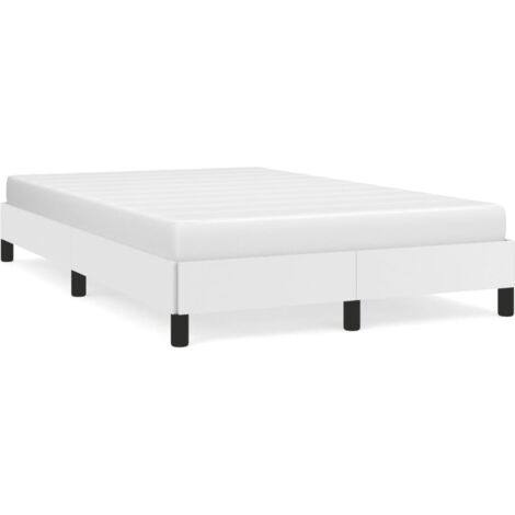 Cadre de lit blanc 120x190 similicuir (1/5)