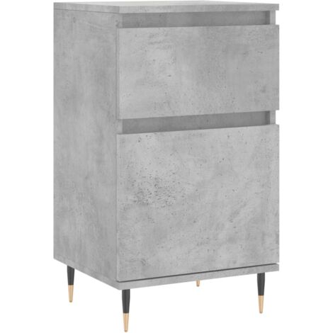 Buffet gris béton 40x35x70 bois d'ingénierie (1/5)
