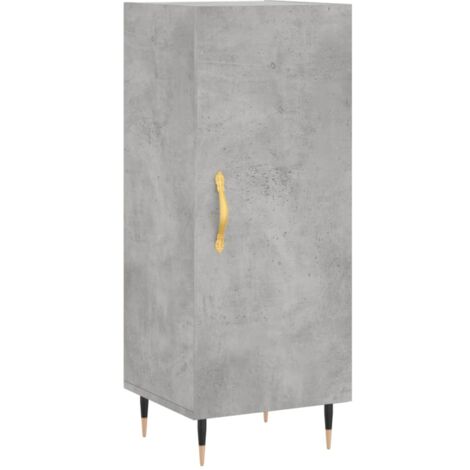 Buffet Gris béton 34,5x34x90 Bois d'ingénierie (1/5)