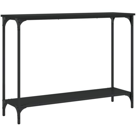 Table console noir 101x30,5x75 bois d'ingénierie (1/5)