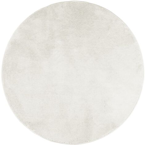 Tapis OVIEDO à poils courts crème Ø 160cm (1/5)