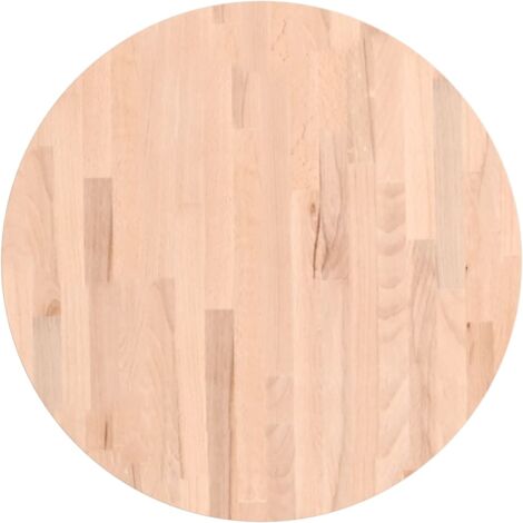 Dessus de table Ø60x4 rond bois massif de hêtre (1/5)