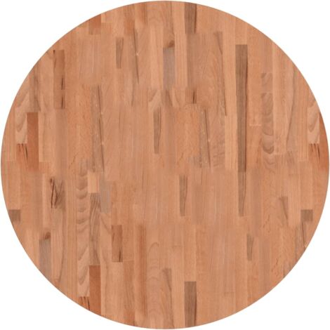 Dessus de table Ø90x2,5 rond bois massif de hêtre (1/5)