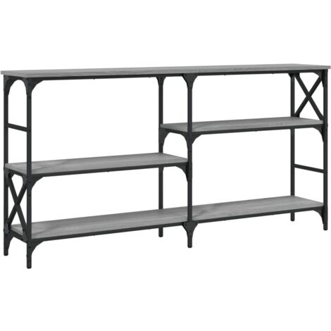 Table console sonoma gris 150x29x76,5 bois d'ingénierie (1/5)