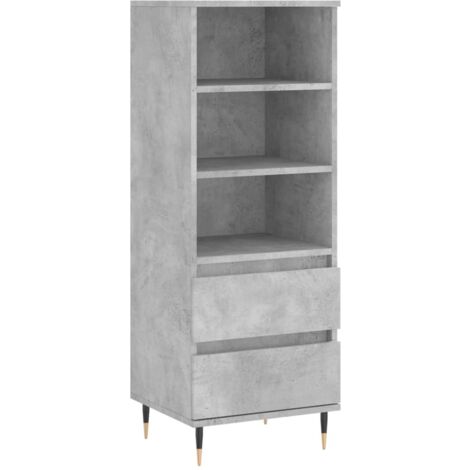Buffet haut Gris béton 40x36x110 Bois d'ingénierie (1/5)