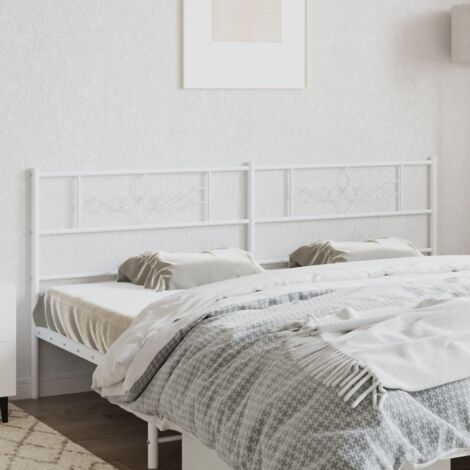 Tête de lit métal blanc 180cm (1/5)