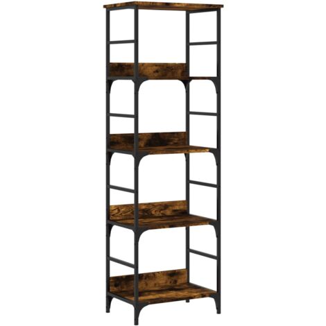 Bibliothèque chêne fumé 50x33x153 bois d'ingénierie (1/5)