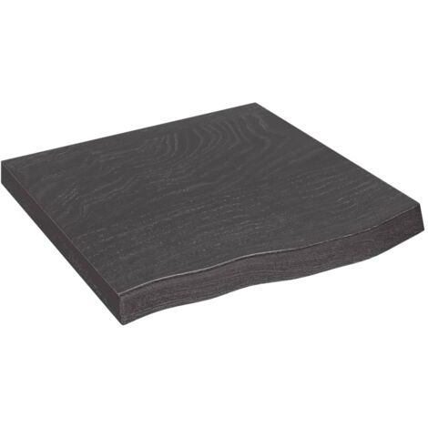 Dessus de table gris foncé bois chêne massif traité (1/5)