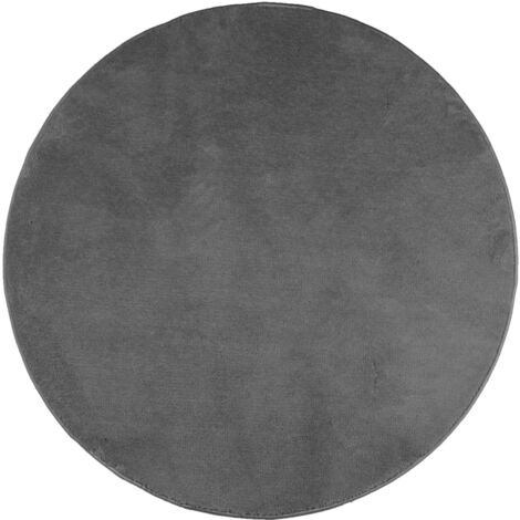 Tapis OVIEDO à poils courts anthracite Ø 160cm (1/5)