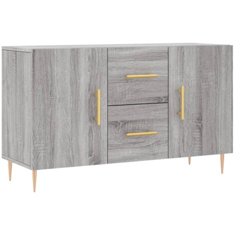 Buffet sonoma gris 100x36x60 bois d'ingénierie (1/5)